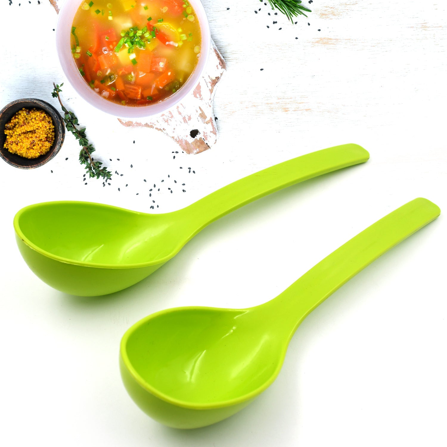 5724 Plastic Spoon Kitchen Multipurpose Serving Ladle for Frying, Serving, Turner, Curry Ladle, Serving Rice, Spoon Used While Eating and Serving Food Stuffs Etc (2 Pcs Set / 10 Inch ) 5724 Plastic Spoon Kitchen Multipurpose Serving Ladle for Frying, Serving, Turner, Curry Ladle, Serving Rice, Spoon Used While Eating and Serving Food Stuffs Etc (2 Pcs Set / 10 Inch )